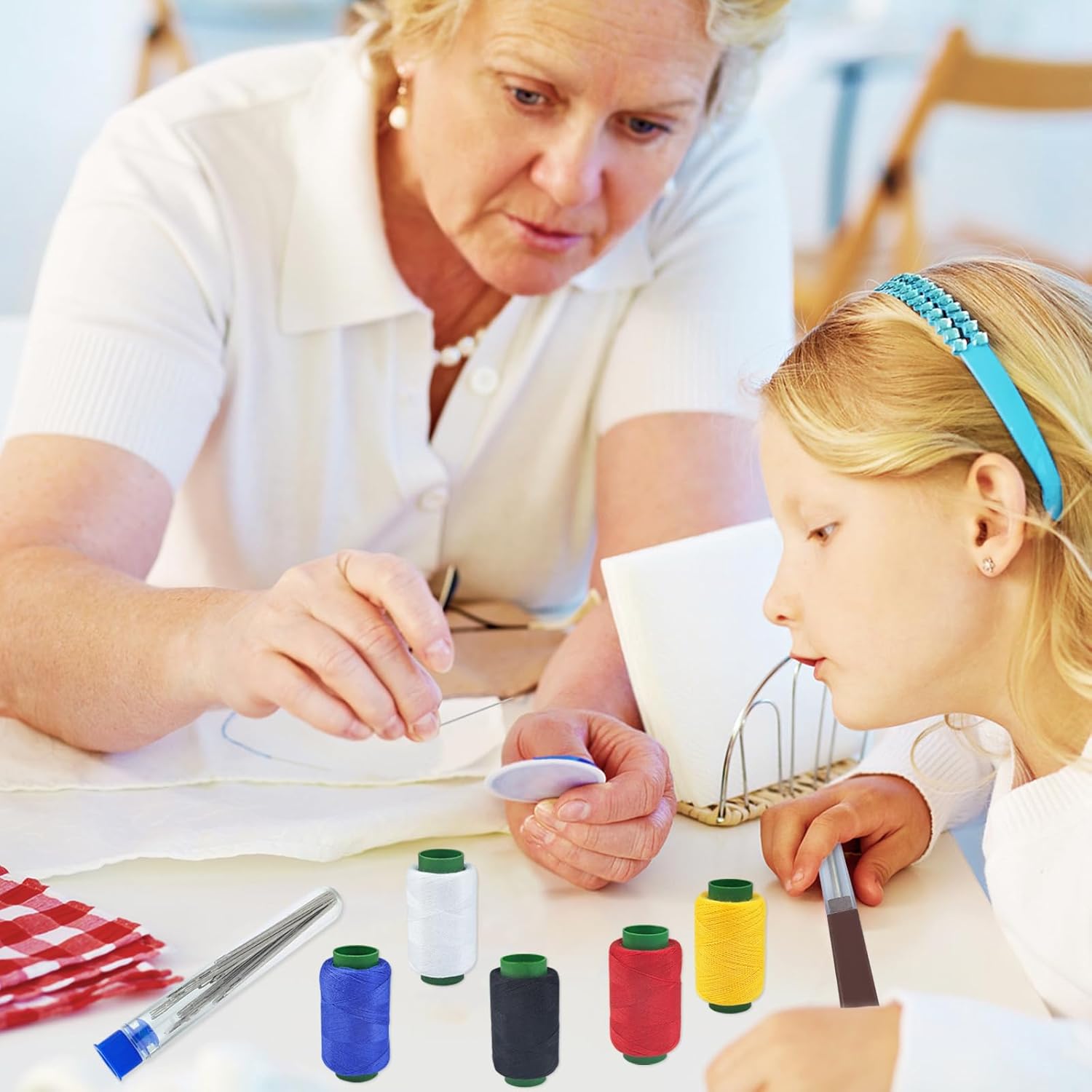 ArtCute Big Eye Steel Sewing Needles Kit 38 Pcs Stainless Steel Sewing Needles Set for Hand-Sewing, Includes Needles, Seam Ripper, Sewing Scissors, Threader, Portable DIY Crafts Kit for Beginners - Image 7