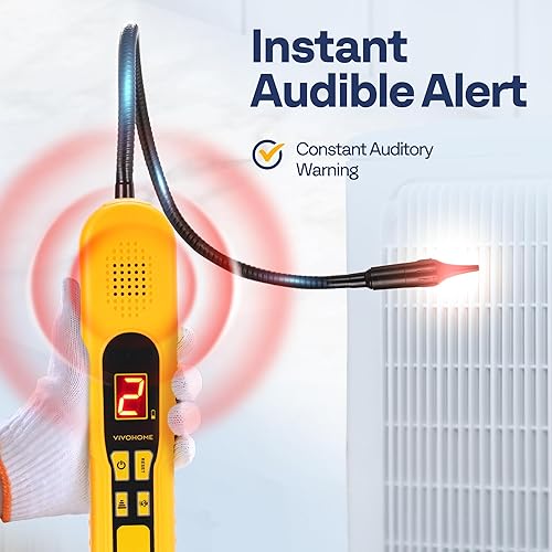 Miniatura 8 de VIVOHOME Kit de bomba de vacío y calibre 110V 13 HP 4.5CFM AC, motor sin chispas para R32, R1234yf, R134a y más y detector de fugas de freón HVAC,