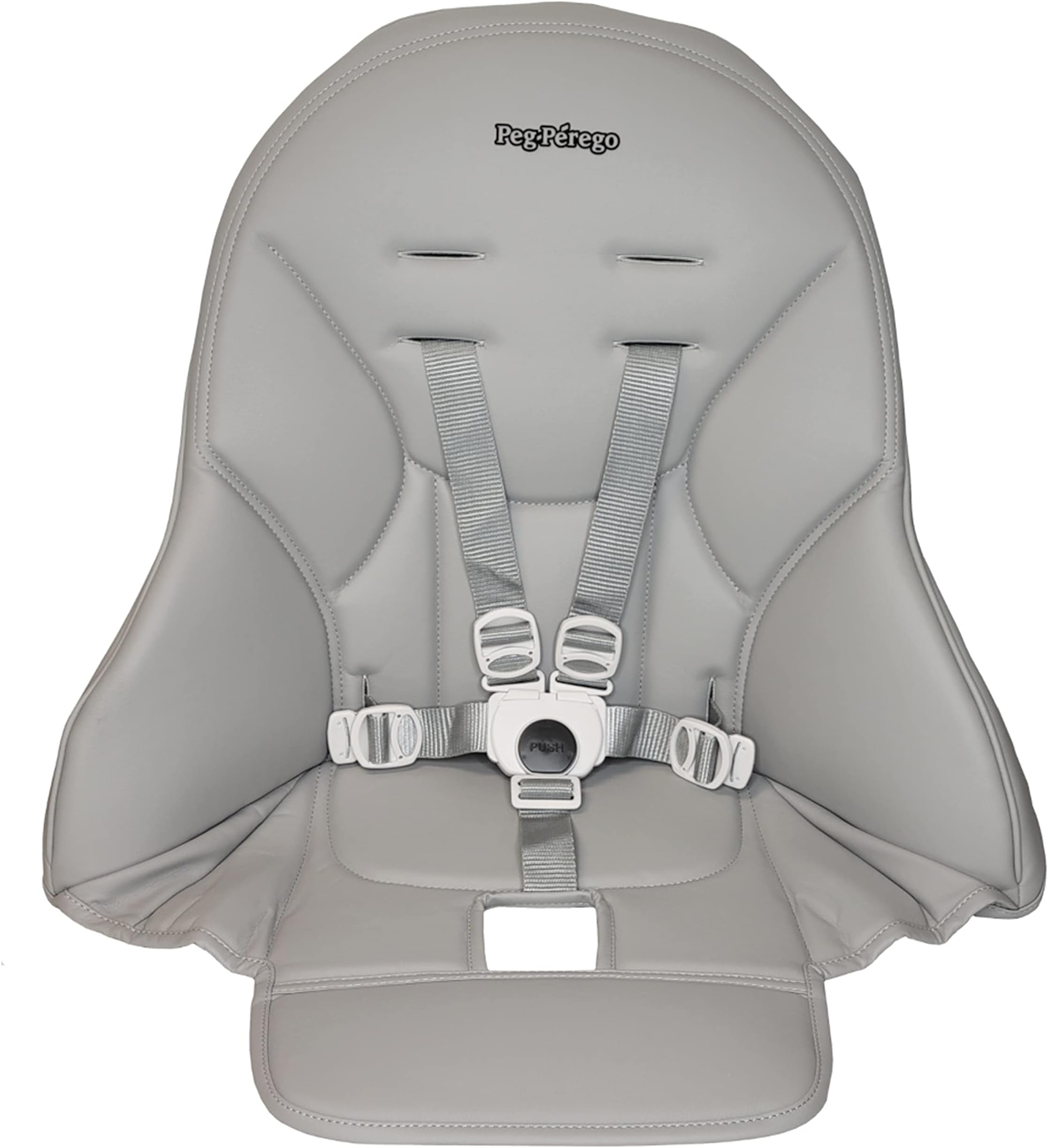 Peg Perego Siesta/Prima Pappa Zero 3 high Chair Replacement Upholstery with seat Belt, Ice (Grey)