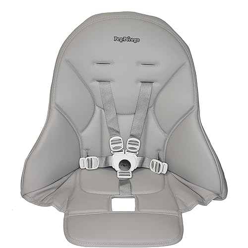 Miniatura 1 de Peg Perego Tapicería de repuesto Siesta para silla alta con cinturón de seguridad hielo gris
