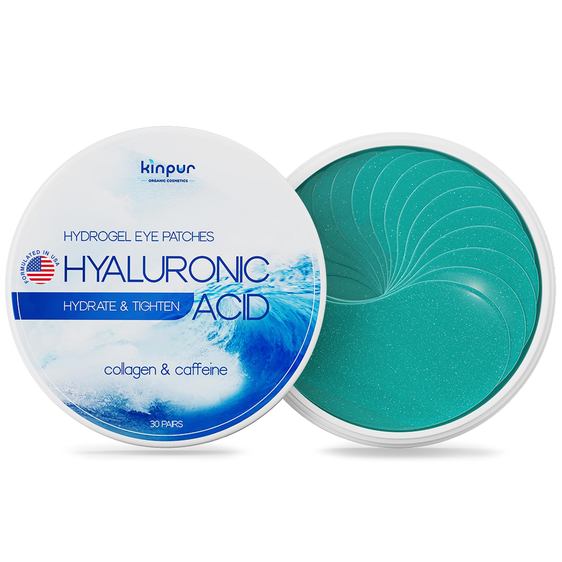 - Under Eye Patches with Collagen, Caffeine & Hyaluronic Acid - Blue Eye Masks Made to Depuff, Hydrate, Reduce Dark Circles & Eye Bags, Smooth Fine Lines – Premium Facial Skincare 30 Pairs