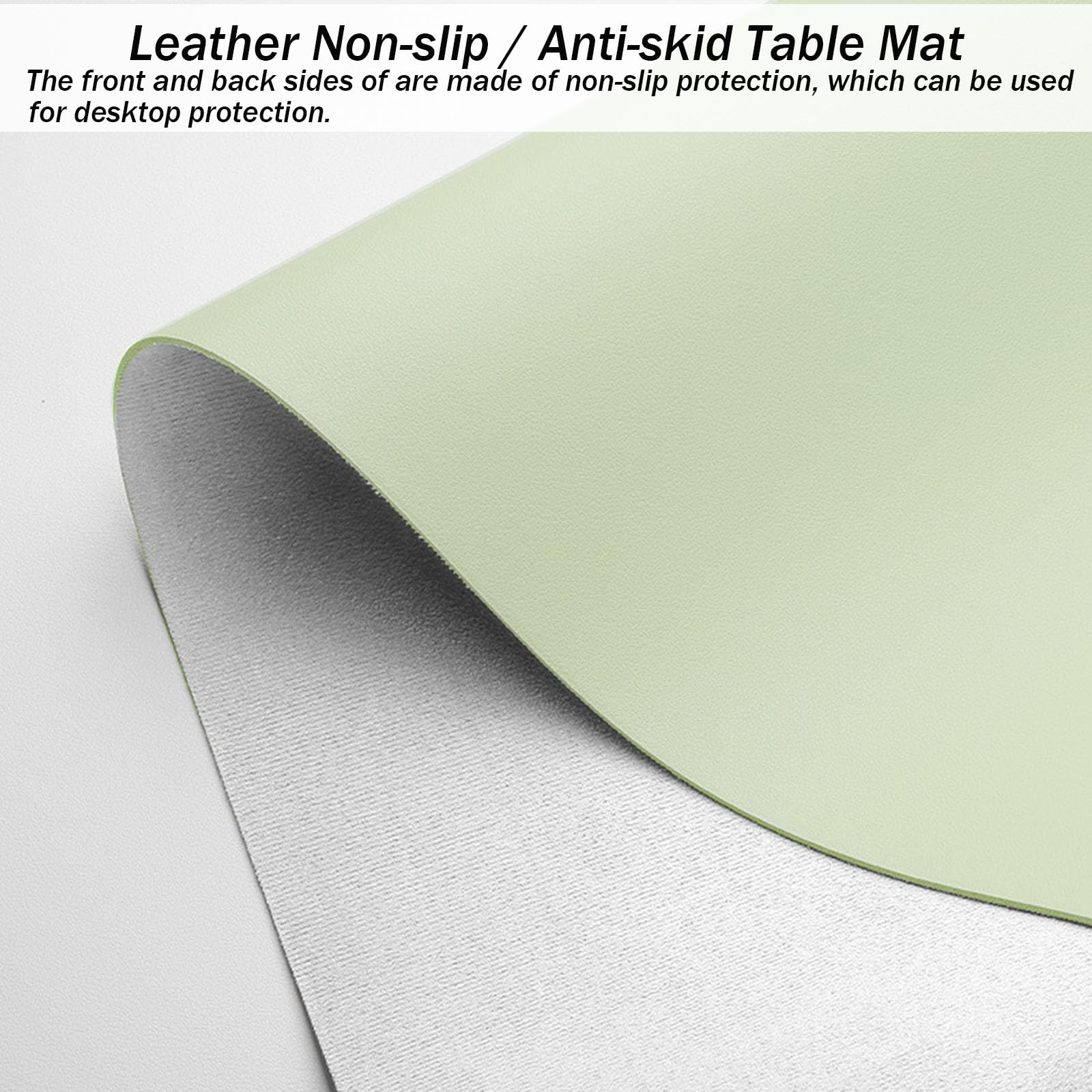Tappetino per Scrivania Grande in Pelle Sottomano Scrivania Ufficio Tappetino Mouse Impermeabile/Antiscivolo Tappetino da Protezione da Tavolo da Pranzo, Cucina, Tavolino, Ufficio(90 * 160cm,Khaki)