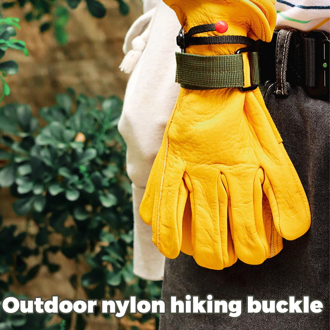 2 Clip Portaguanti In Nylon Con Moschettone – Regolabili, Per Cintura E Attrezzatura, Verdi, Per Giardino E Cantiere