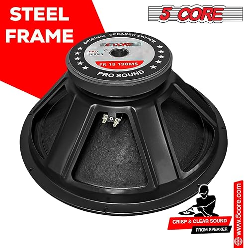 Miniatura 6 de 5 CORE Altavoz de subwoofer de 18 pulgadas, 1 unid 1000 W PMPO Raw Full Range Speaker 500W RMS 18 "Reemplazo 8 Ohm Pro Audio DJ Sub Woofer w 4