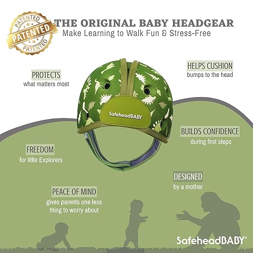 Miniatura 2 de SafeheadBABY Casco protector de cabeza de bebé suave para gatear y caminar de 7 a 24 meses, casco de seguridad infantil ultraligero y transpirable