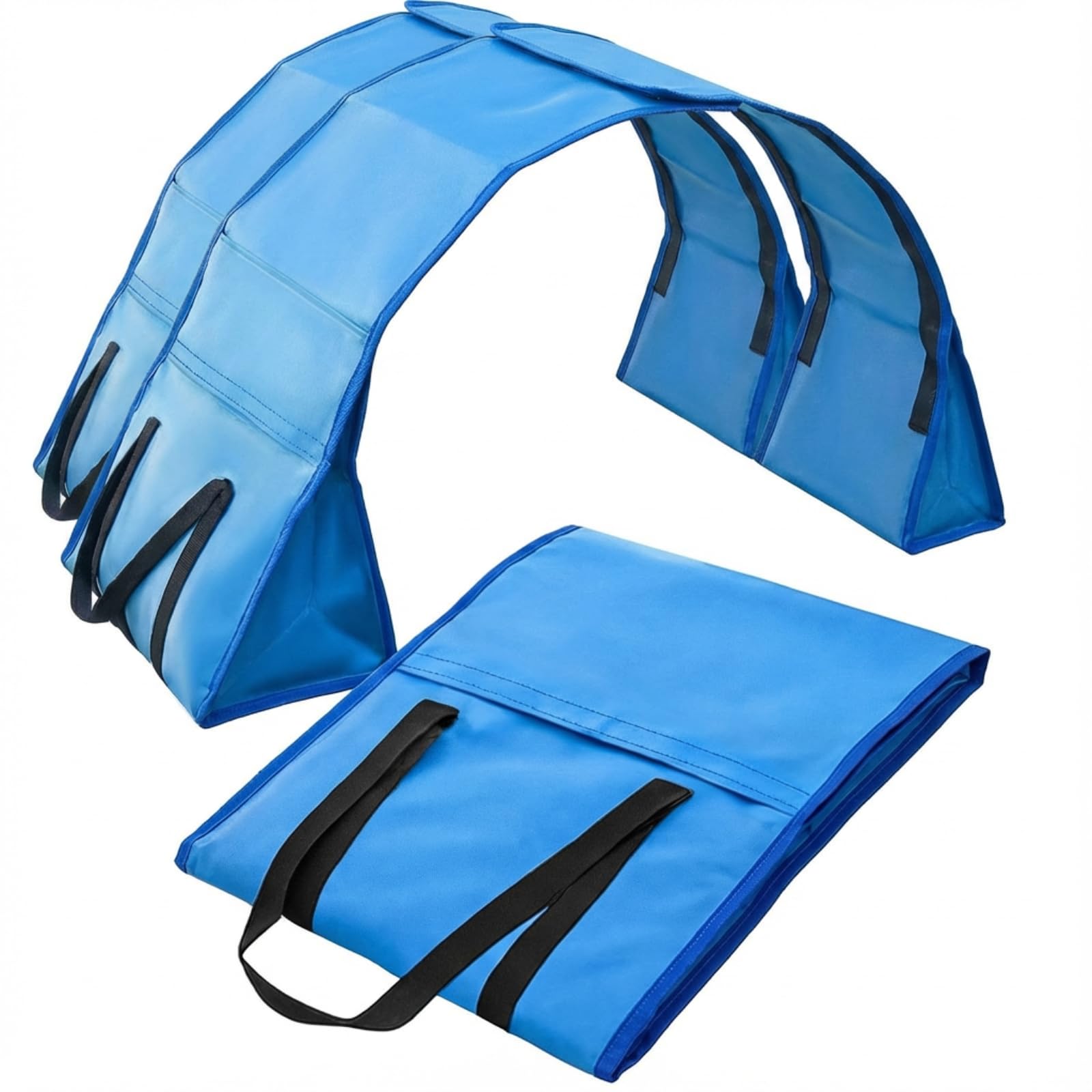 2 Set Dog Agility Tunnel Sandbags, Dog Tunnel Weight Bags Heavy-Duty PVC Weatherproof Design, Adjustable for 18"-26" Diameter for Stabilizing and Securing, Blue (Tunnels Not Included)