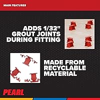 Vista 4 de Tuscan Pearl Seamclip Truspace Red Azulejos de 3/8" a 1/2" Caja de 1000