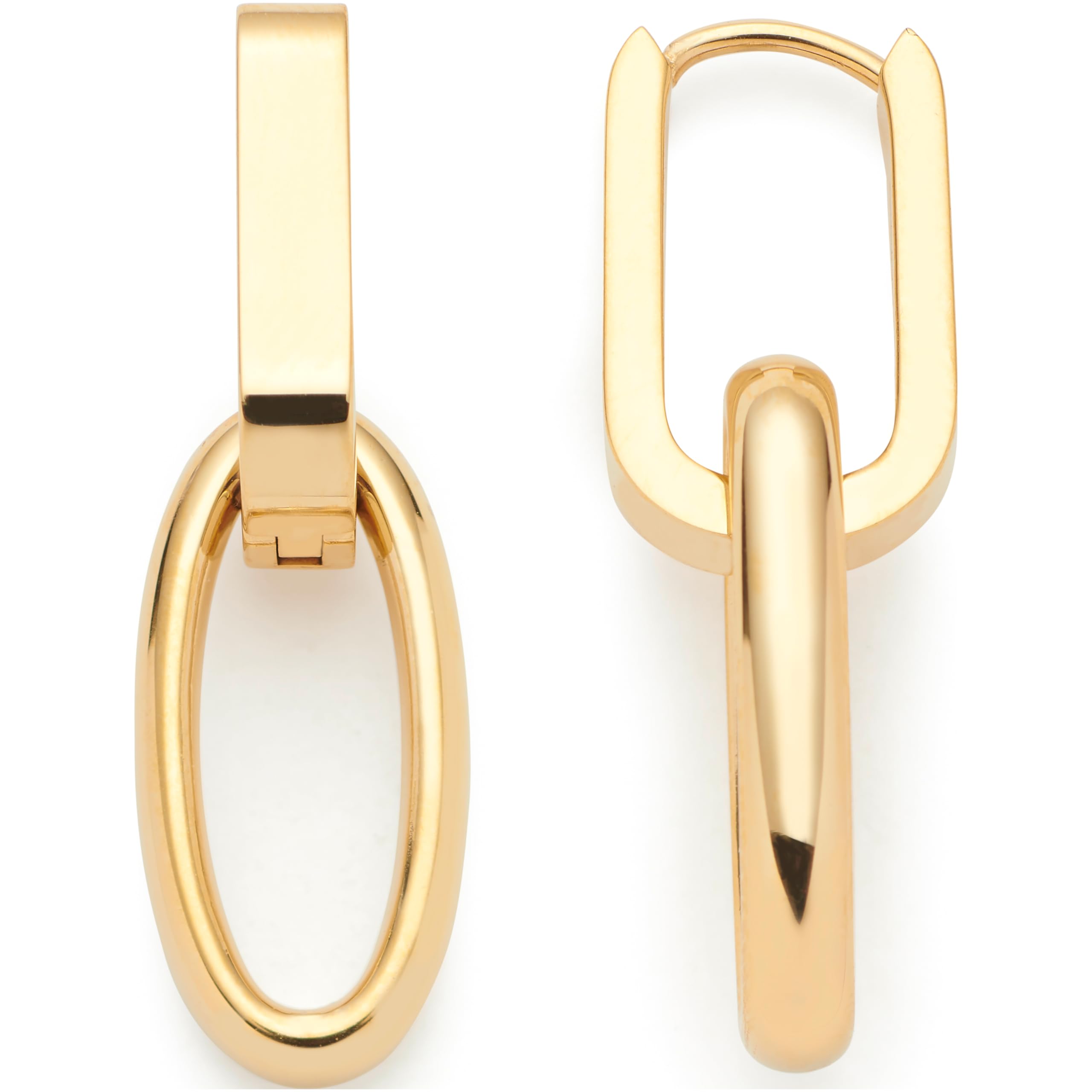 Leonardo Jewels Clip&Mix 021639 Geometria ronde Schuck Hanger van roestvrij staal met parelmoer en glaskristallen, bicolor ion-plating, damessieraden, 4.6, Roestvrij staal, Geen edelsteen