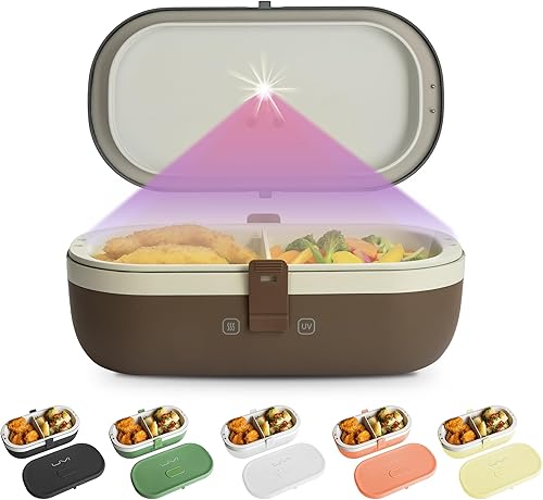 Miniatura 12 de UVI, Fiambrera eléctrica autodesinfectante para adultos, calentador de alimentos portátil con desinfectante ultravioleta y luz autodesinfectante