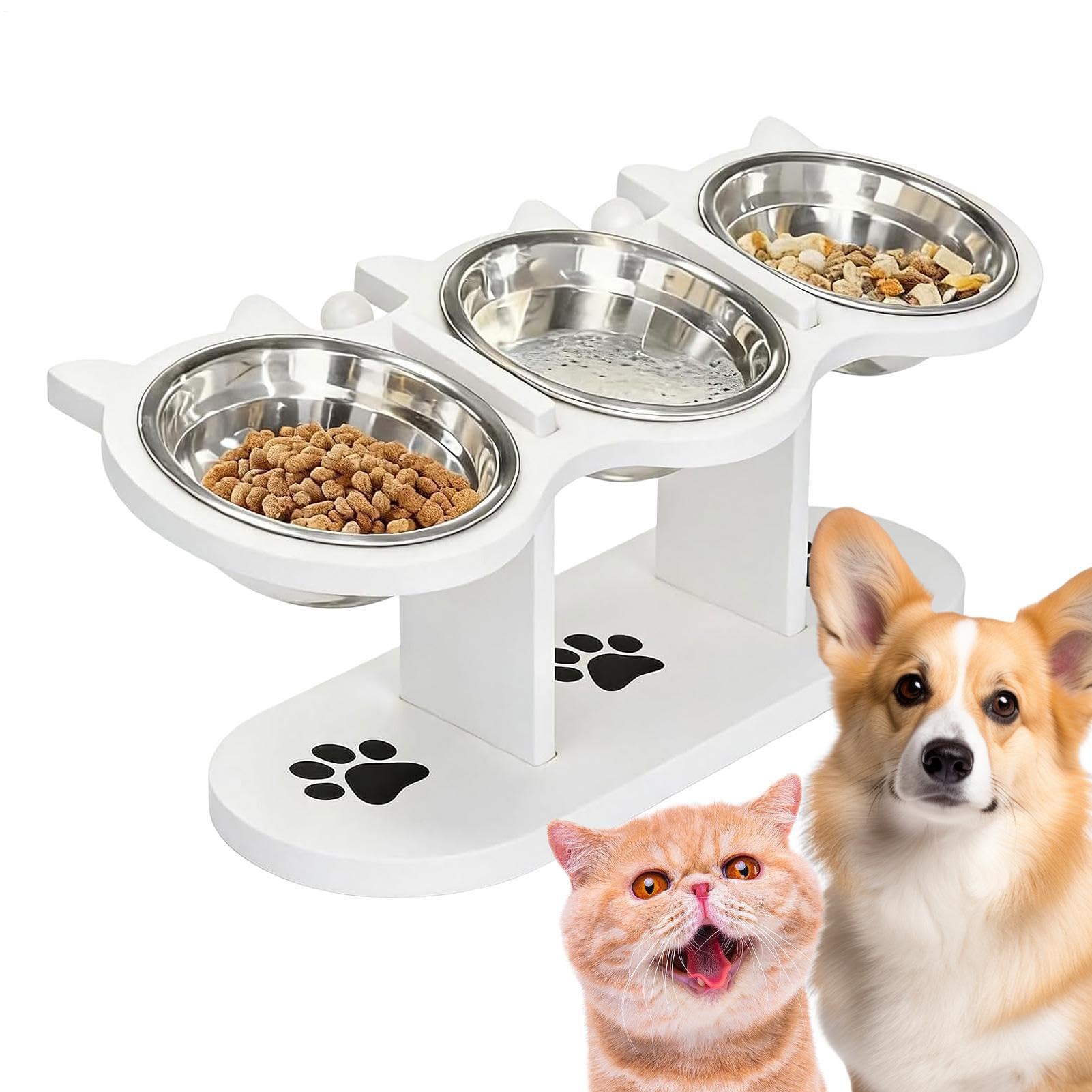 Gamelles pour chiens avec support surélevé idéal pour le salon, la cuisine et le voyage