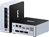 Mini PC, Core Ultra 7 155U Processor, Win11 Pro Micro Desktop Computer, AI Boost NPU, 2x Gigabit LAN, DP/HD/Type-C 4K Display, WiFi6, BT5.2, Barebone NO RAM NO Storage
