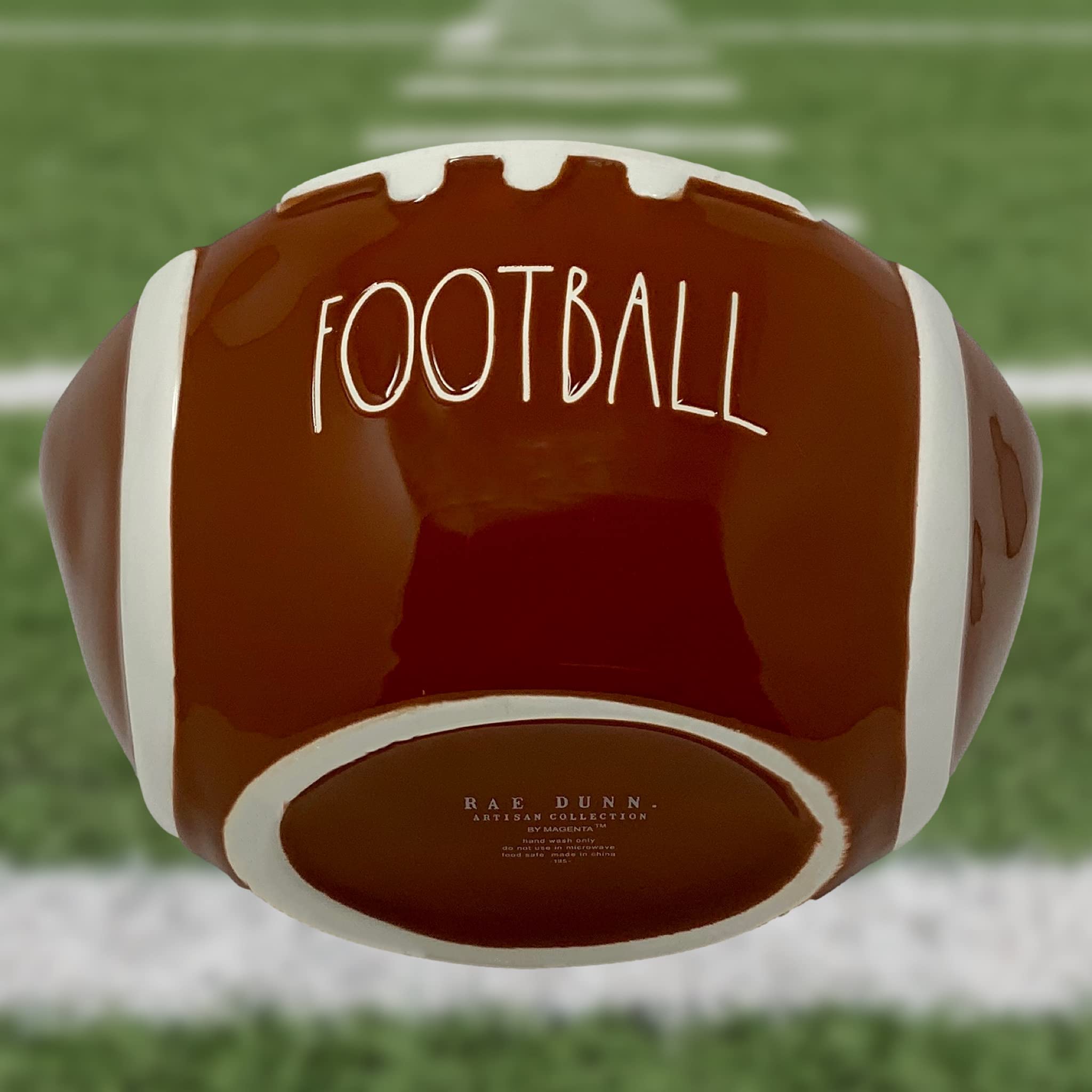 Rae Dunn GAME DAY Chip n Dip Football Super Bowl Platter Tray LL. NEW