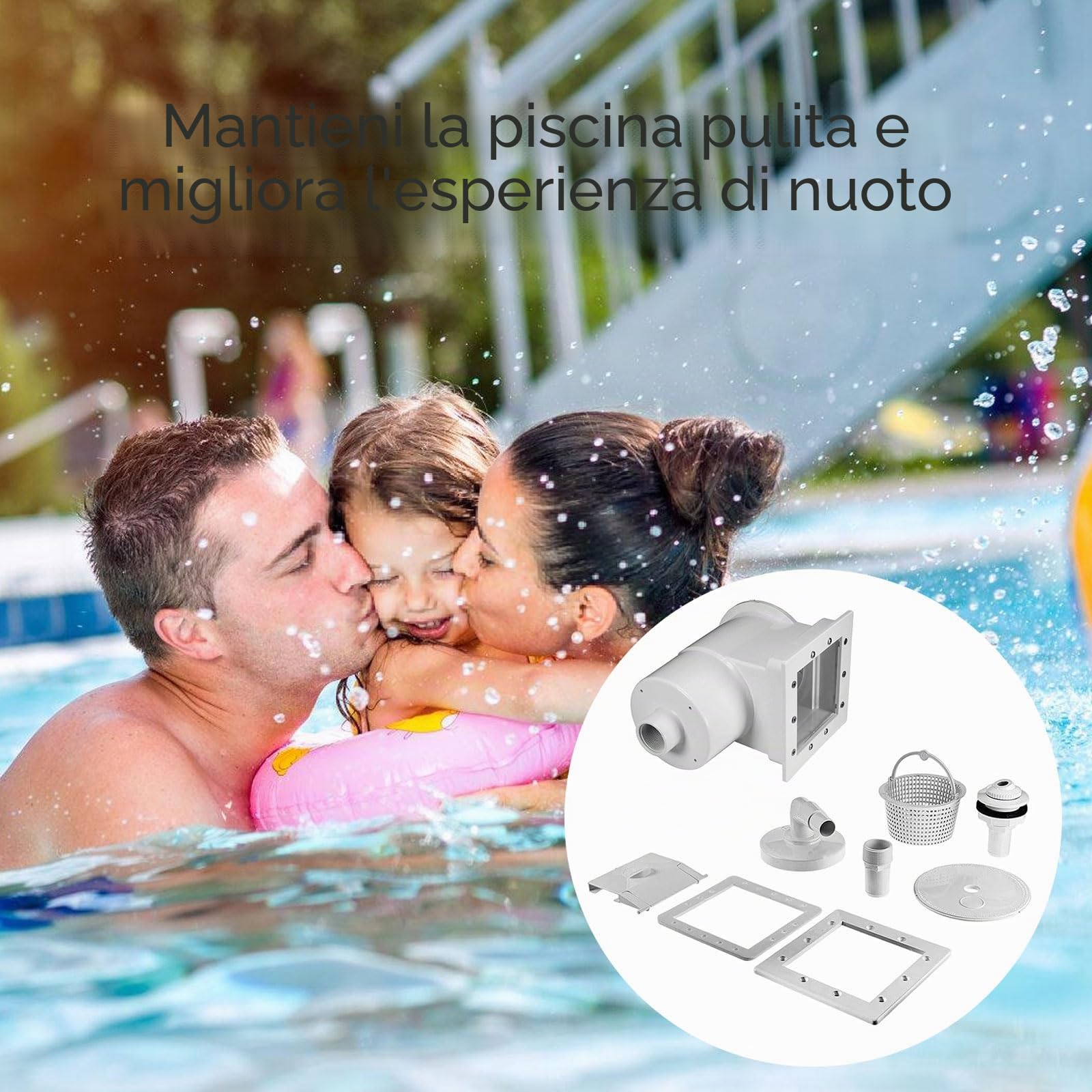 Progettazione di skimmer per piscina fuori terra, kit skimmer per piscina fuori terra con design ad installazione rapida