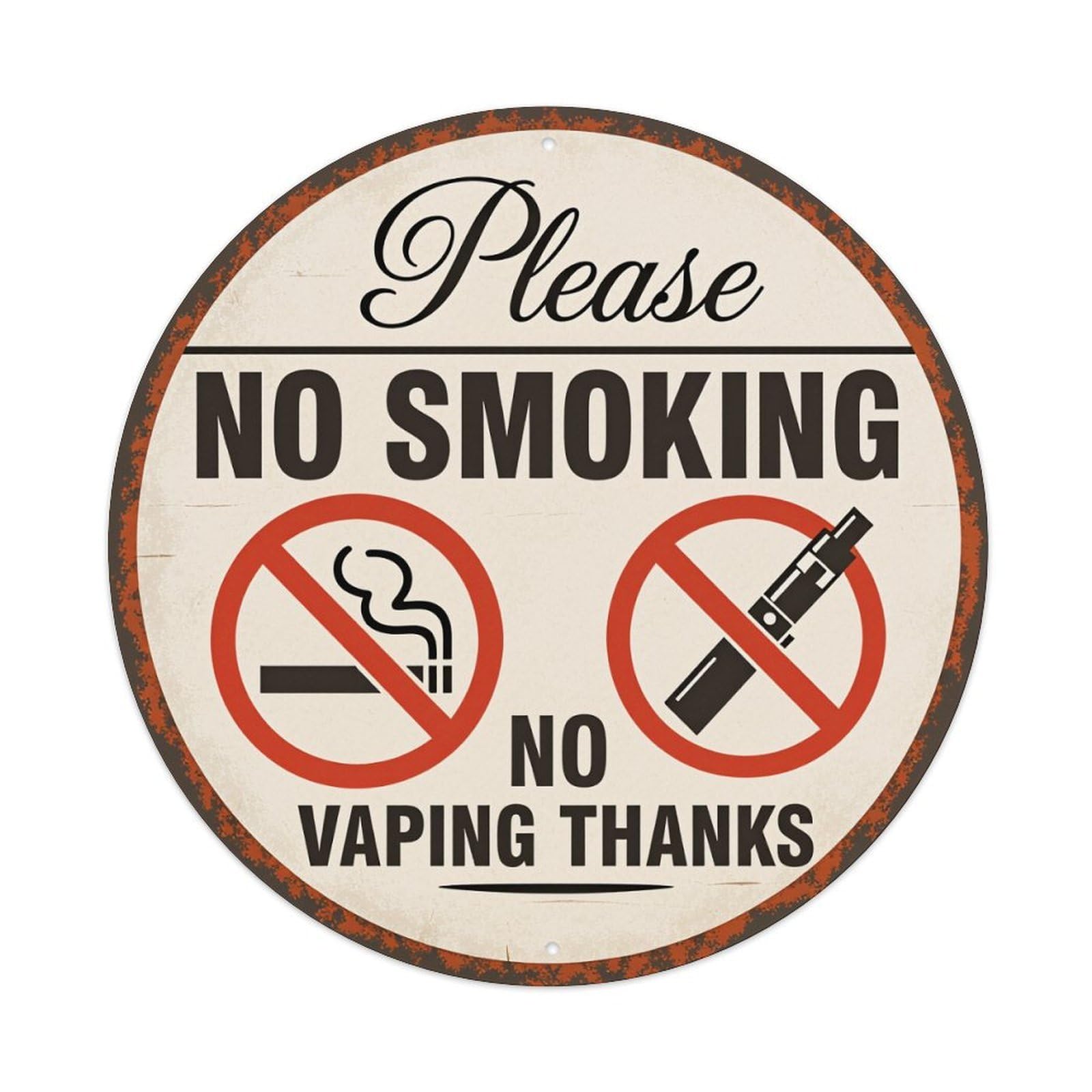 No Smoking No Vaping Sign_1 Metal Tin Sign Vintage Garden Bedroom Cafe Bar Man Cave Home Wall Decor Metal Poster 8x8 inches