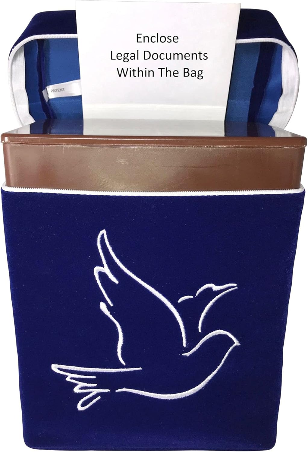 Dove Design Urn Bag with Temporary Urn_Patented (Blue)