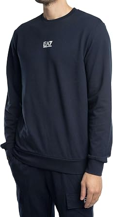 EA7 Men's Regular Logo Sweatshirt, Blue