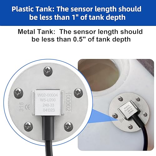 Miniatura 5 de Faymizsa Unidad de envío de combustible de 5 pulgadas (4.921 in) unidad de envío de combustible para barco y medidor de combustible 2 en 1, kit de