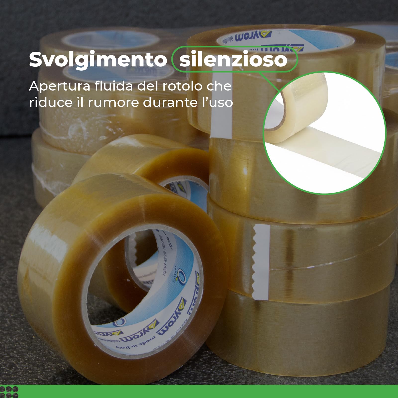 Nastro Adesivo Trasparente in PPL 28my 50 mm x 66 m - Imballaggio e Chiusura Cartoni, Adesione Duratura per Spedizioni, Magazzino e Traslochi, 36 Rotoli
