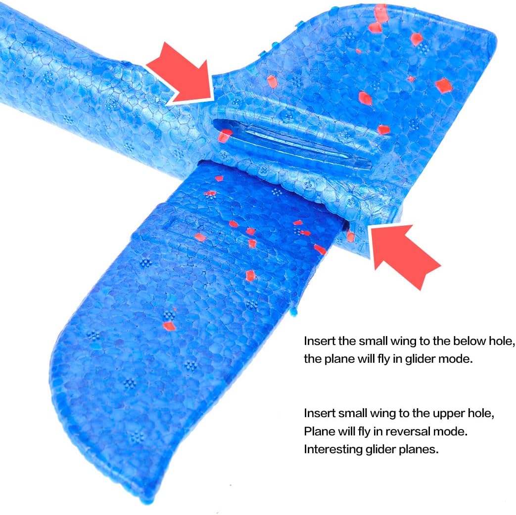 PowerTRC 17.5" Toy Throwing Foam Airplane | 2 Pack of Foam Gliding Airplane | Outdoor Sports Toys and Party Favors