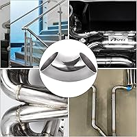 Vista 6 de Paquete de 4 codos curvados de mandril de acero inoxidable 304, tubo de codo de escape de 90 grados, codo de mandril de 2.5 pulgadas de diámetro