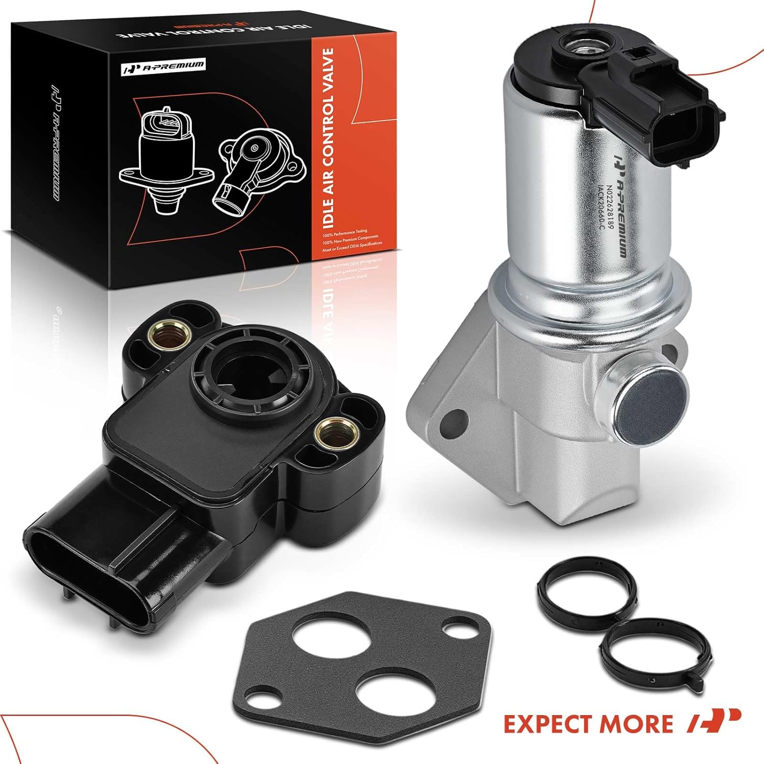 A-Premium Idle Air Control Valve IAC + Throttle Position Sensor TPS Compatible with Ford Explorer 1995-1997, Mustang 1999/2001, Ranger 1995-2001, Aerostar 1996-1997 & Mazda & Lincoln Continental