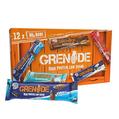 Grenade Selection Box Protein Bars, 12 x 60 g | High Protein, Low Sugar Variety Pack, Over 20 g Protein, Selection of 12 Bars - Selection Box - 60 g (Pack of 12)