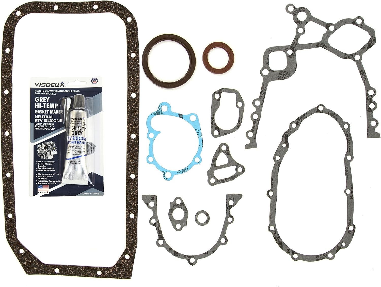 DG-8614962154 Lower Conversion Gasket Set Compatible With/Replacement For 84-89 Toyota Van 2.2L OHV 4YEC