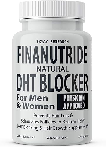 Finanutride Natural DHT Blocker & Cápsulas de crecimiento del cabello para prevenir la pérdida de cabello, estimular los folículos capilares,