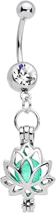 Body Candy 316L Stainless Steel Navel Ring Piercing Glow in
