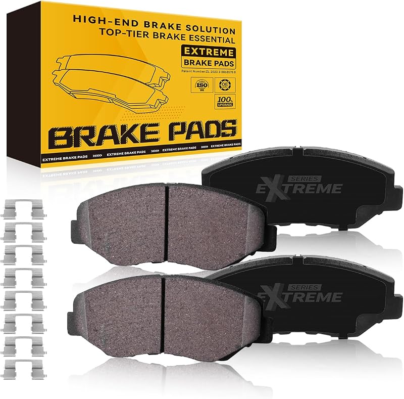 Pastilhas de freio dianteiras de cerâmica de carbono TOVASTY D914 para Acura ILX, Honda Civic, CR-V e outros modelos – Jogo com 4 unidades