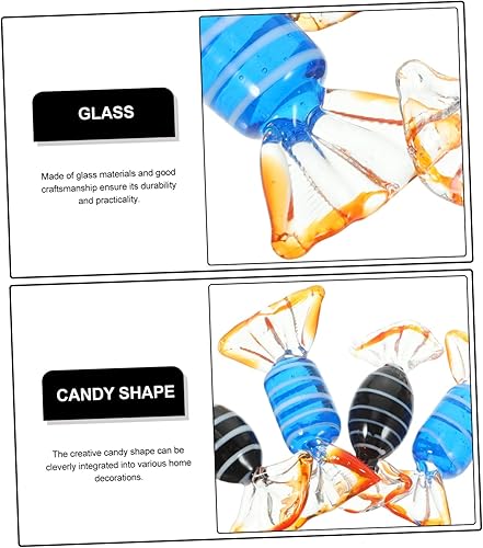 Miniatura 9 de jojofuny 4 piezas de estatuilla mixta de pisapapeles para bautizo, adornos de rayas, decoración de festivales, té de adorno pequeño para