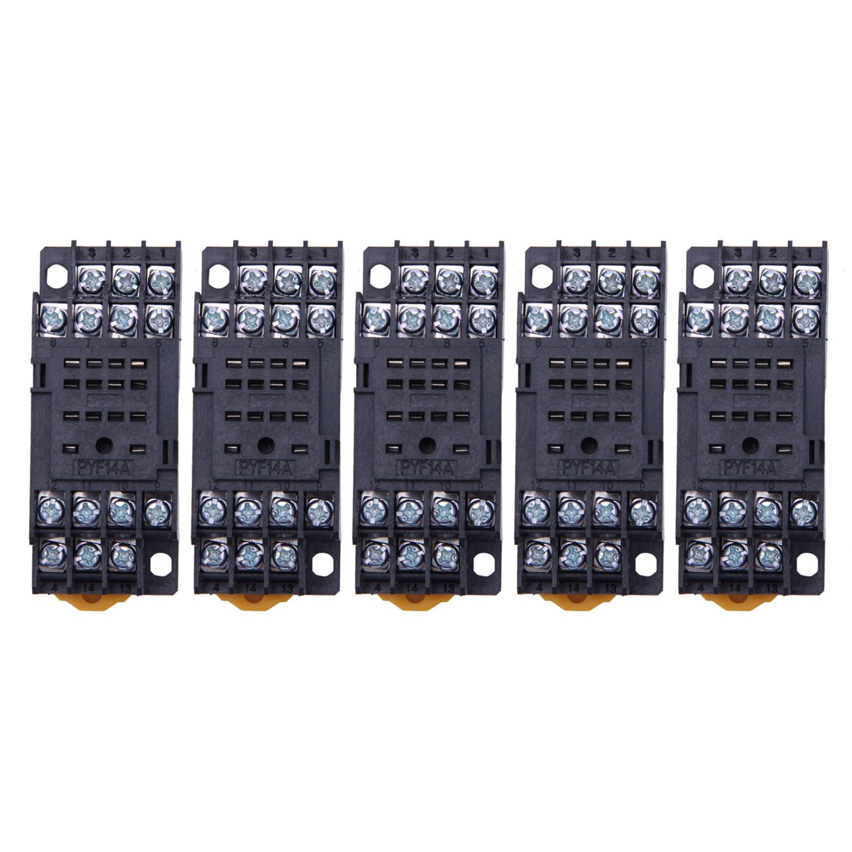 5 x PYF14A DIN Rail Relè Socket Base 14 Pin per MY4NJ HH54P MY4