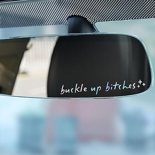 Vista 11 de 3 calcomanías con texto “Hello Beautiful” para espejo retrovisor, decoración de vinilo, accesorios para regalar para el auto, decoración para mujer