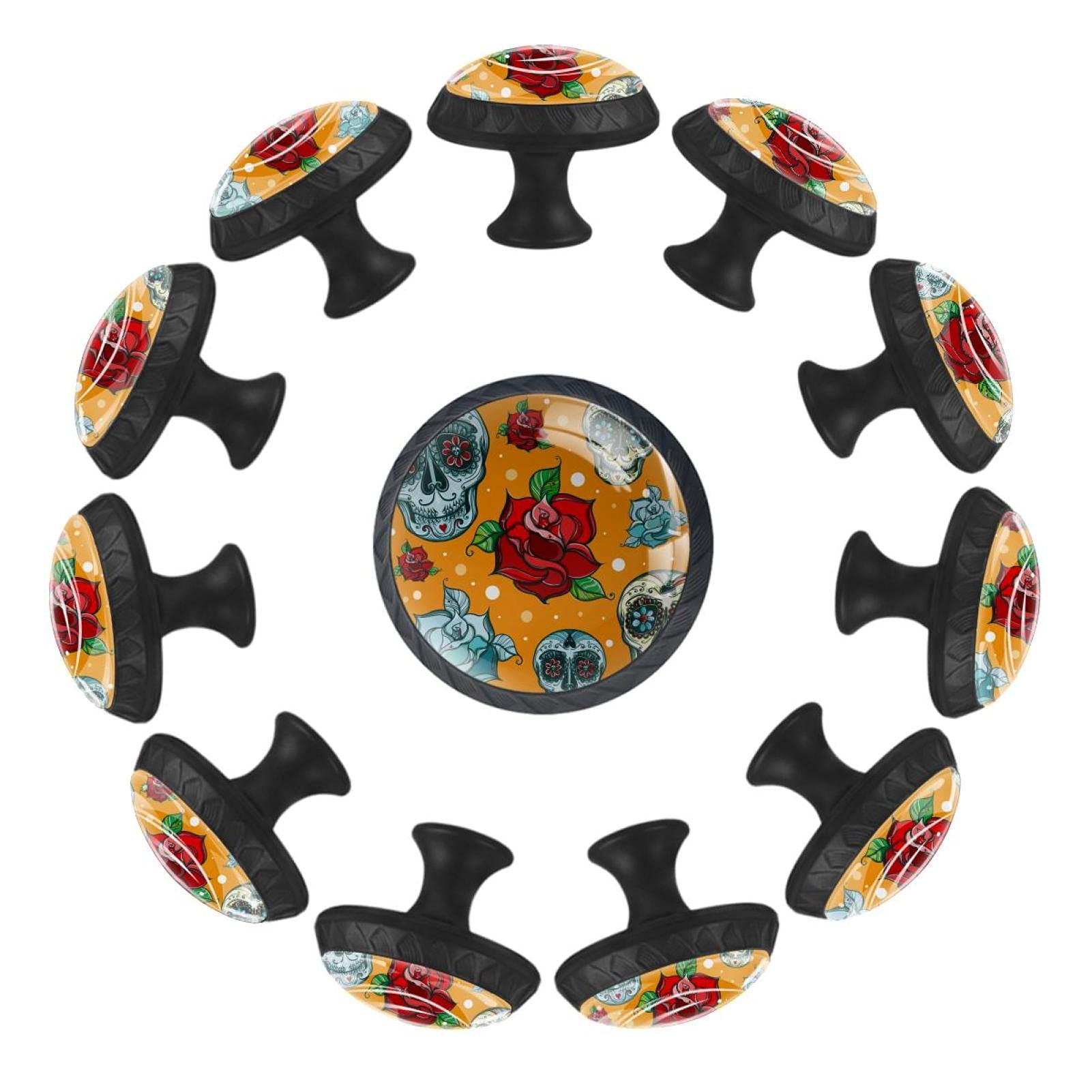 Bouton de tiroir motif tête de mort 35 mm pour rénovation de meuble et commode