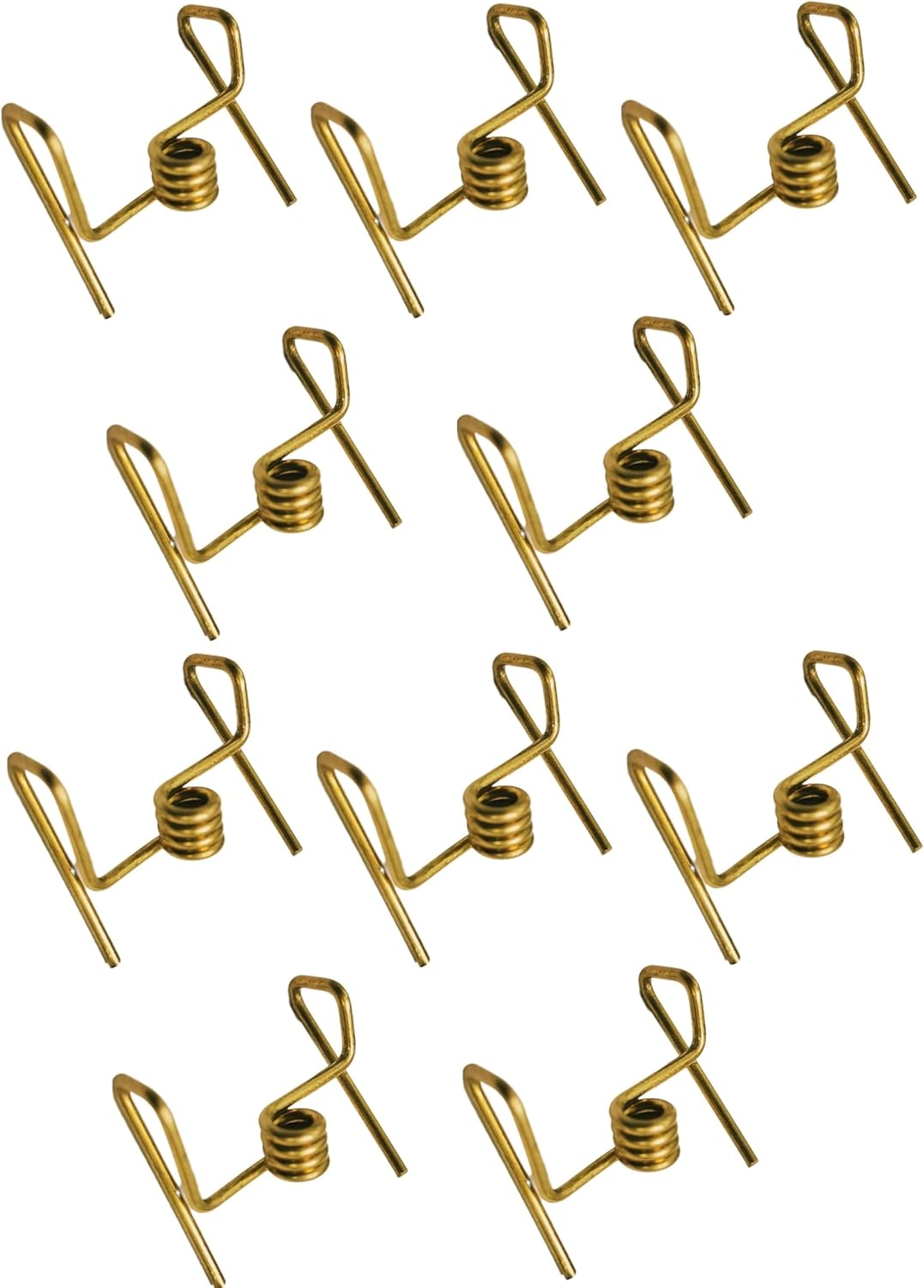 Samai Kadi Clips Pure Brass Wick Holder for Oil Lamps Vilakku Batti Cotton Wick Holder Deepak Deepam Temple Pooja Rituals Metal Spill-Proof (Set of 10, Square)