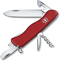 Vista 1 de Victorinox Picknicker Swiss Army Knife, 11 Function Swiss Made Pocket Knife with Large Blade, Corkscrew and Bottle Opener - Red