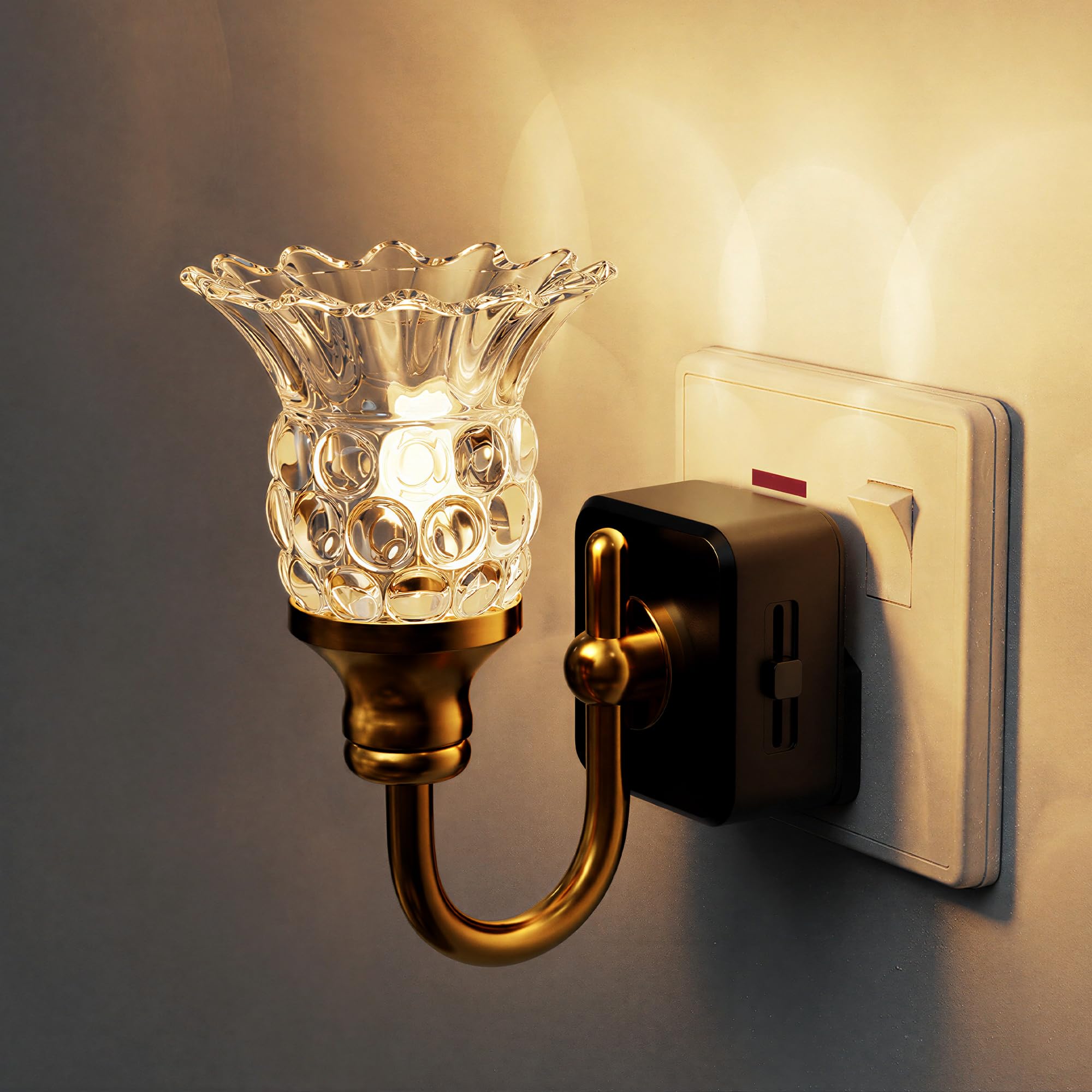 JandCase Night Light Plug in Wall with Dusk to Dawn Sensor, LED Nightlight