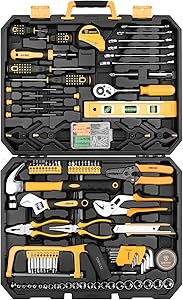 DEKOPRO 228 Piece Socket Wrench Auto Repair Tool Combination Package Mixed Tool Set Hand Tool Kit with Plastic Toolbox Storage Case