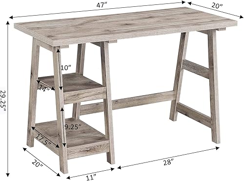 Miniatura 36 de Escritorio de caballete Convenience Concepts Designs2Go, Madera manufacturada, Espresso Espresso,Negro