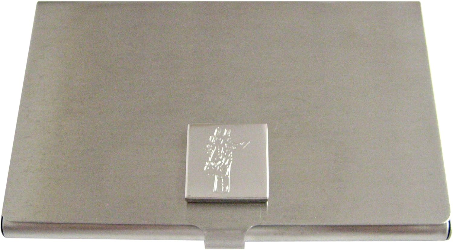 Kiola Designs Silver Toned Etched Giraffe Head Business Card Holder