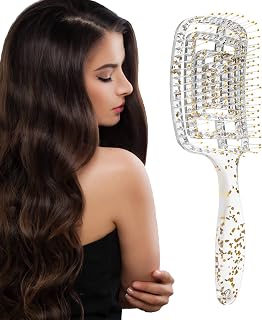 Escova de cabelo desembaraçadora Unbrush, Pincel Desembaraçado Transparente com Cerdas Macias, Pente desembaraçador adiciona brilho e torna o cabelo mais saudável, ferramenta de estilo de Kagrote