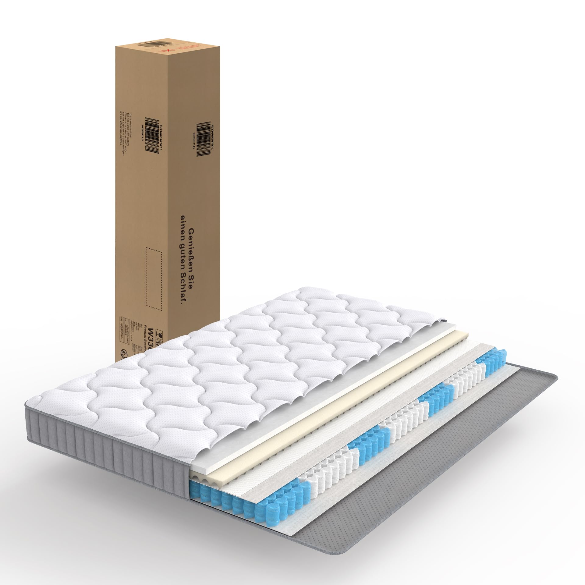 Materasso 140 x 200 H3 con molle insacchettate a 7 zone