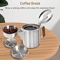 Vista 9 de Cafetera Percoladora Sin Revestimiento de 12 Tazas Olla de Café de Acero Inoxidable 304 Olla Moka para Estufa Cafetera Espresso Italiana Greca