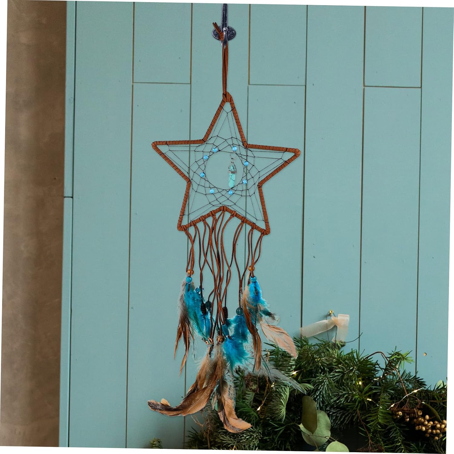 Cabilock Boho Catcher Wall Hanging Plume Decor Aesthetic Home Ornament Dream Catcher Pendant Indoor Decor