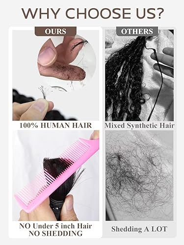 Miniatura 3 de 1 paquete de 1 paquete de 1.76 oz (50 g), 16 pulgadas, cabello humano ondulado de agua profunda a granel para trenzar sin trama 10A, extensiones de