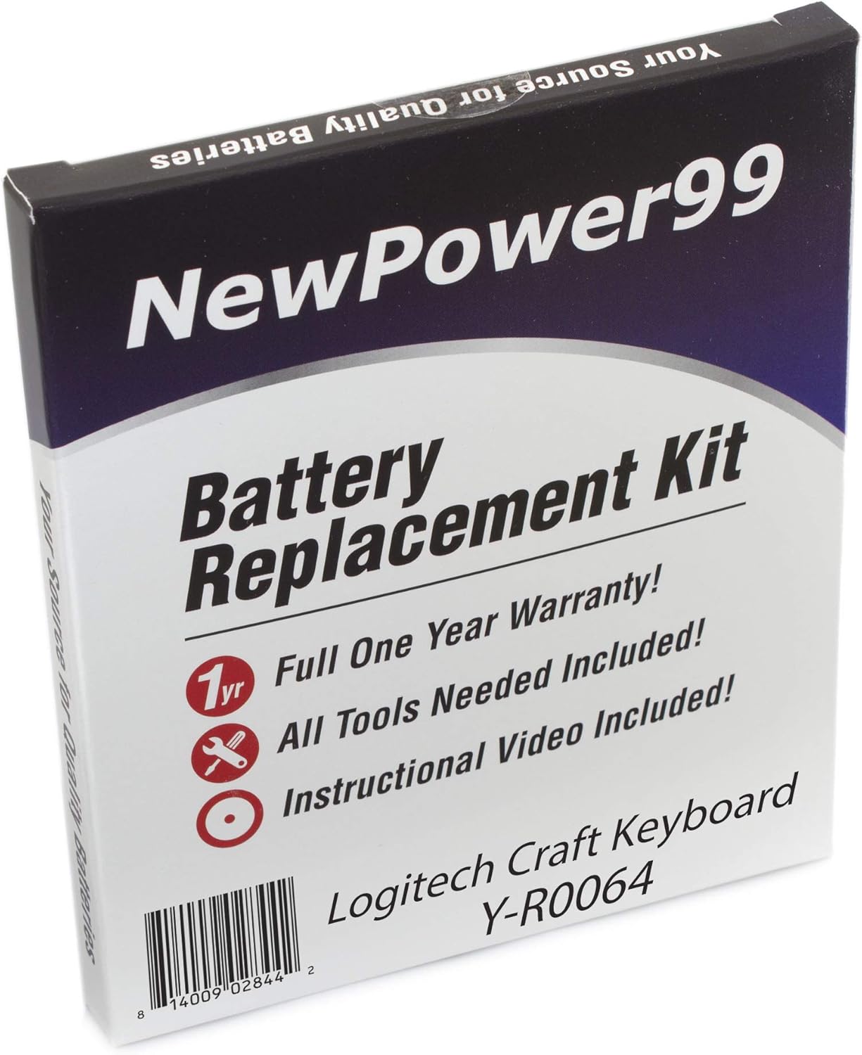 NP99sp NewPower99 Battery Replacement Kit for Logitech Craft Y-R0064 Keyboard with Tools, Video Instructions, Long Life Rechargeable Battery