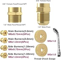 Vista 7 de Manguera de gas natural de 12 pies con diámetro interior de 1/2 pulgada con accesorio de conexión rápida para barbacoa, parrilla, horno de pizza
