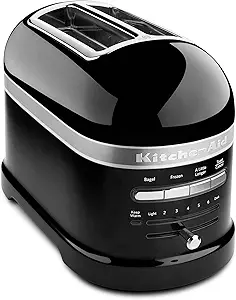 KitchenAid 2 Slice Pro Line Automatic Toaster with Extra Wide Slots KMT2203OB, Onyx Black