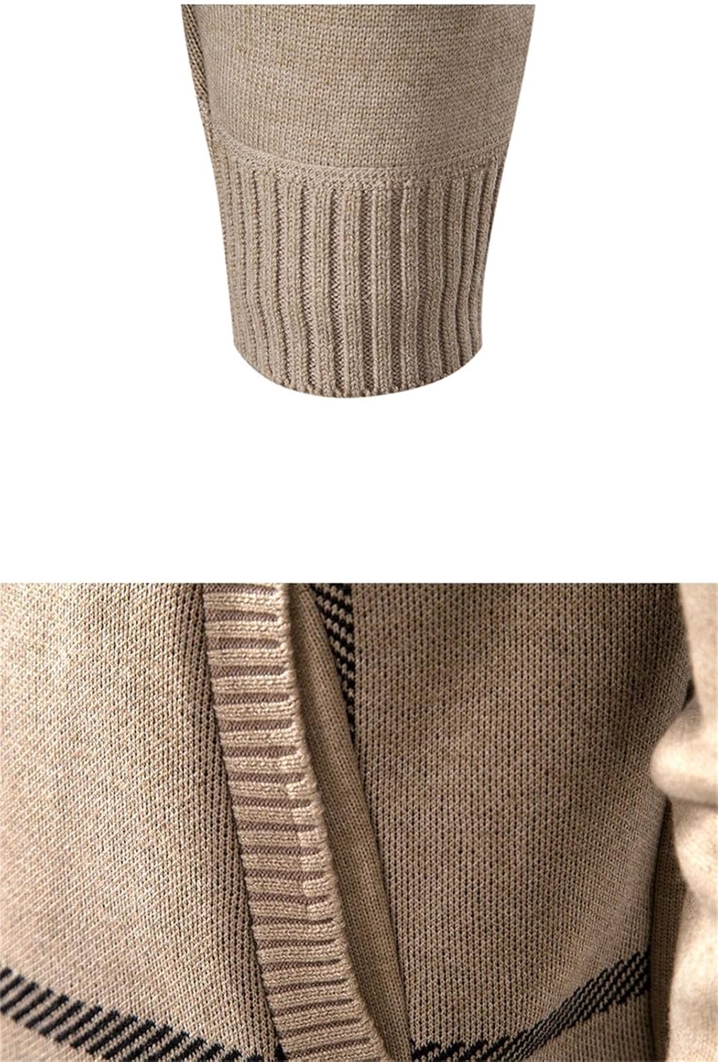 [Zadaos] メンズセーターファッションカジュアルビジネスプラスフリース肥厚カーディガンニットジャケット