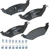 Vista 46 de Pastillas de freno traseras cerámicas Bendix Premium SBC1337 para Cadillac CTS 2014-2008, SRX 2016-2010, Chevrolet Camaro 2015-2010, Saab 9-4X 2011
